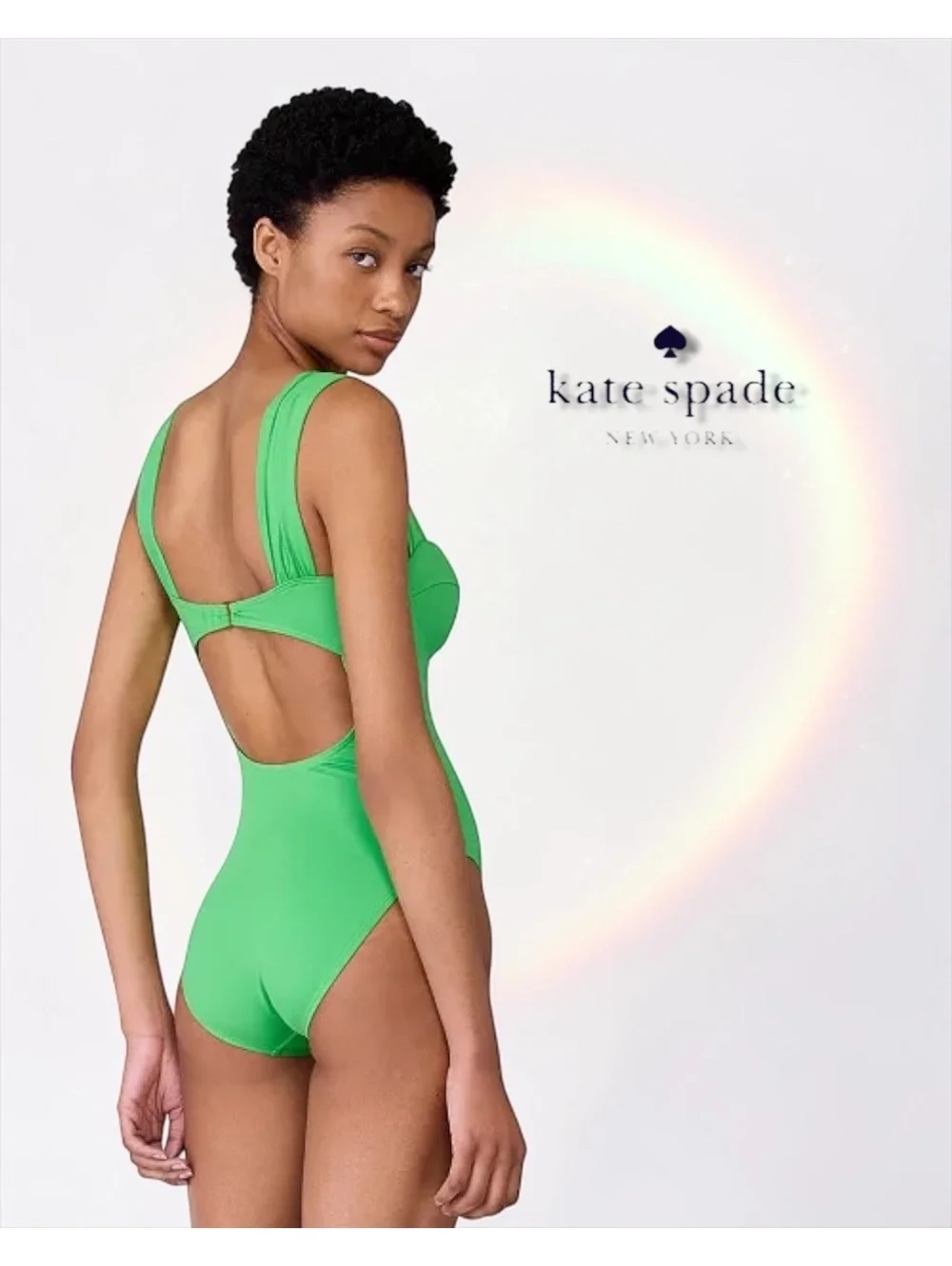 Kate Spade Sweetheart Underwire Cutout One-Piece Swimsuit Medium
